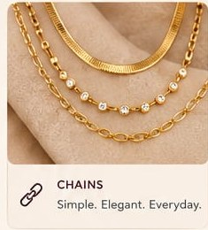 Layered gold chains