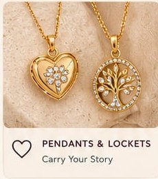 Gold pendant necklace